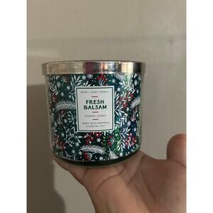 Bath & Body Works 3 Wick Candle FRESH BALSAM Limited Edition